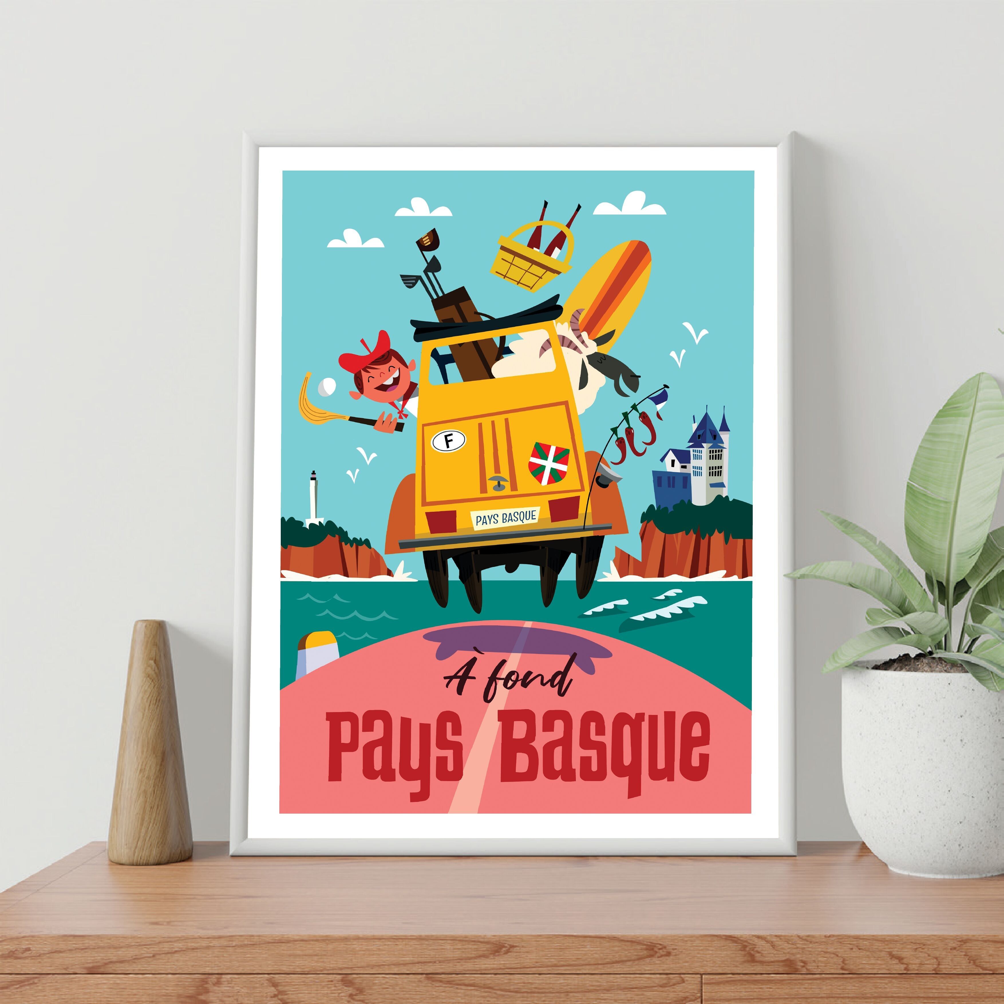 POSTER 30 CM PER 40 CM INCENTRATO SUI PAESI BASCHI