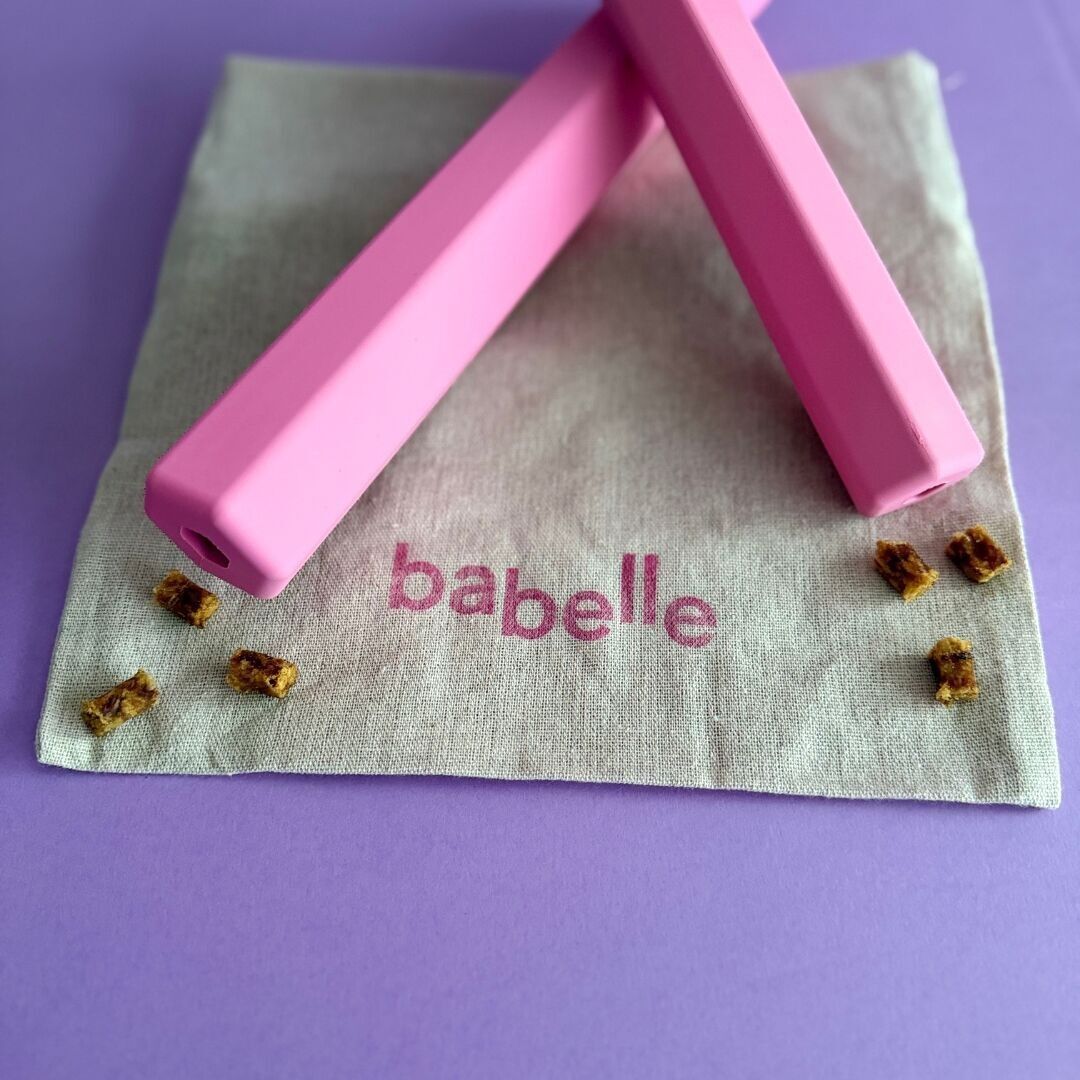 El tubo de golosinas rosa - Enriquecimiento para perros