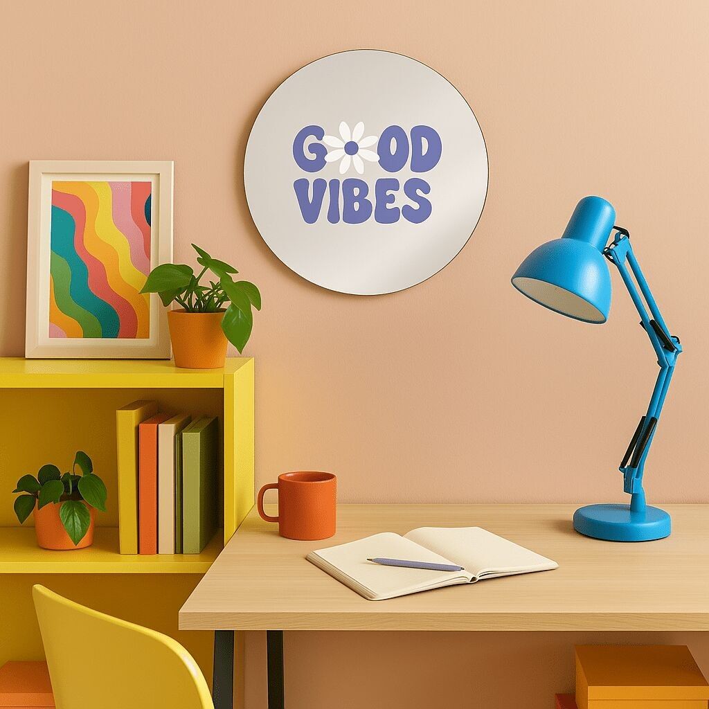 Miroir mural - good vibes