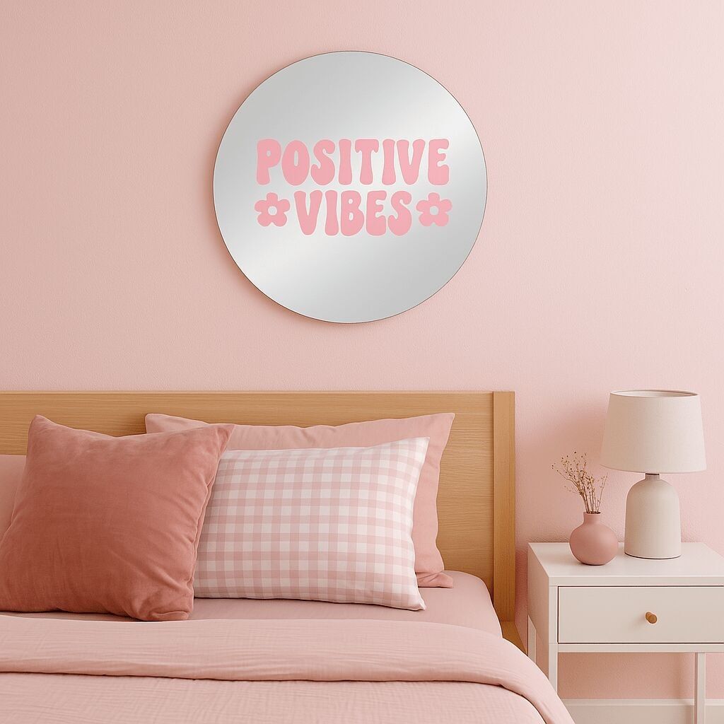 Miroir mural - Positive vibes