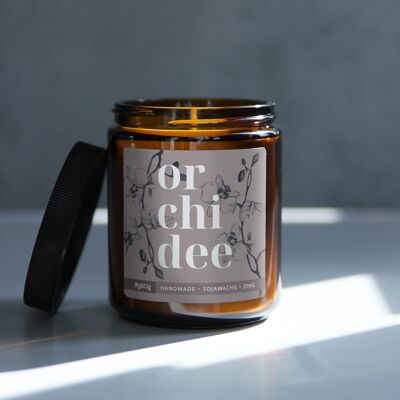 blooom scented candle in a glass | Orchid