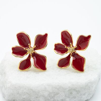 Orecchini Bloom in rosso