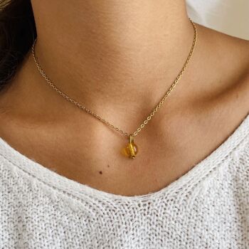 Collier Uniperle Citrine 2