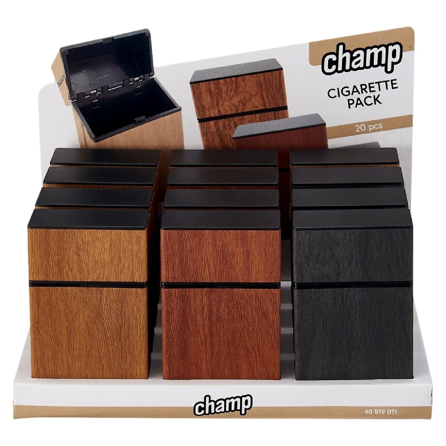 Boîte À Cigarettes Push Texture Bois CHAMP