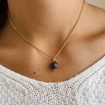 Collier Uniperle Labradorite 2