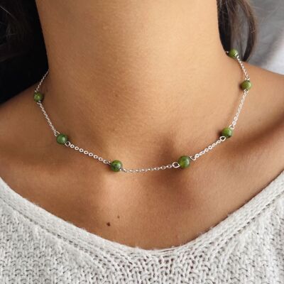 Collar de jade verde Anthéa