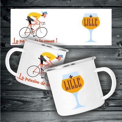 TAZZA SMALTATA LA PRESSIONE DELLA CORSA DI LILLE