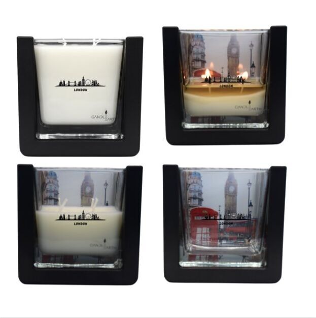 Bougie surprise parfumée - Villes - Londres - 235 gr de cire végan