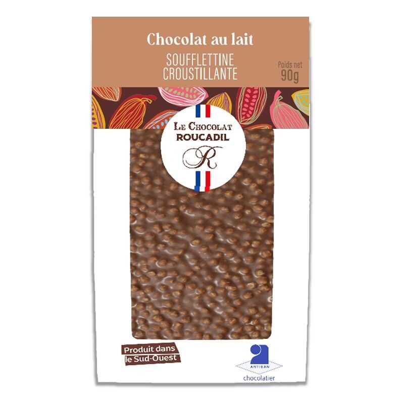 Tablette chocolat au lait et riz soufflé - 90g