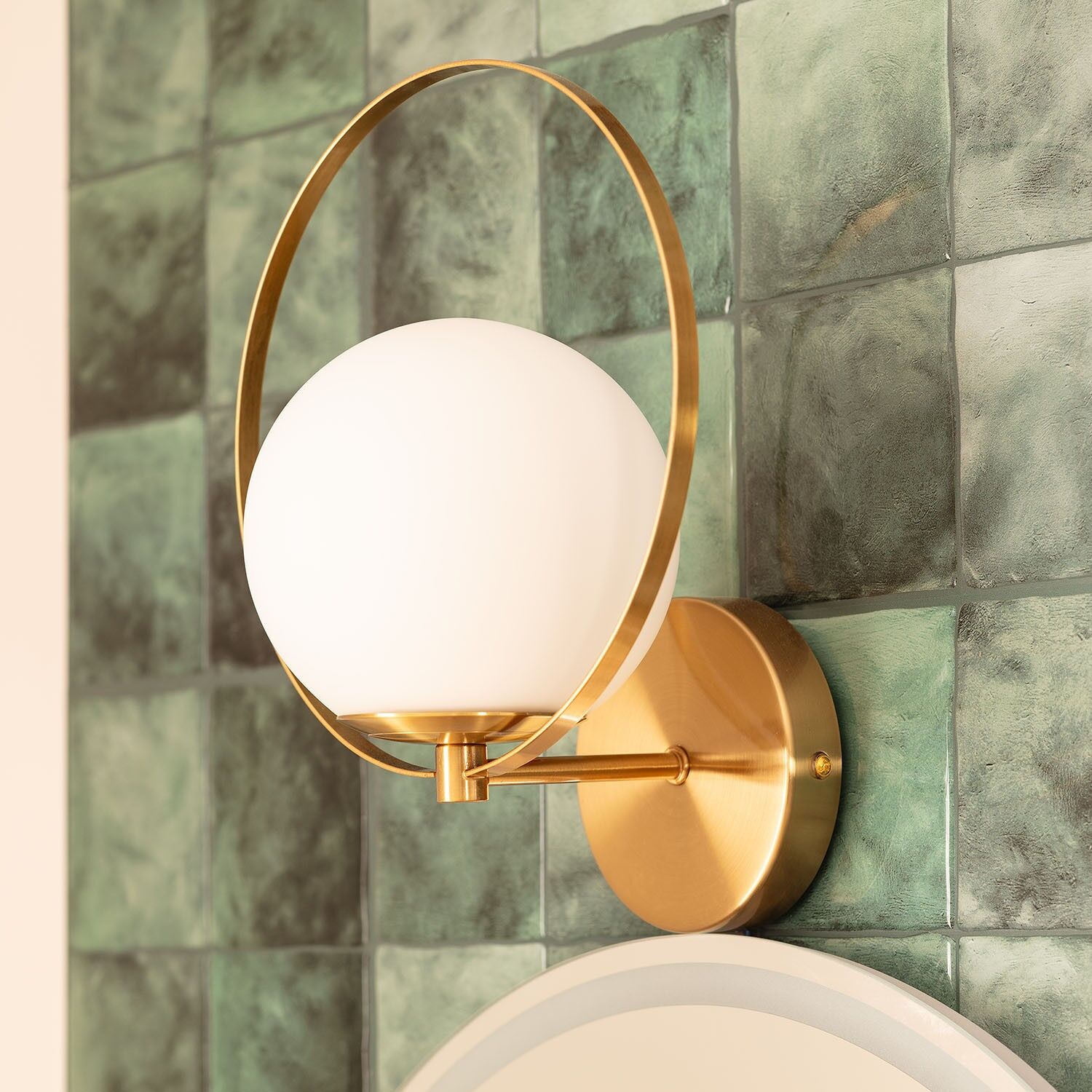 Ledkia Layla Outdoor Metal and Glass Wall Lamp