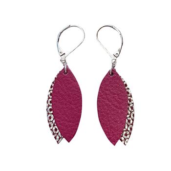 Boucles d'oreilles MINI-PETALE Prune 1