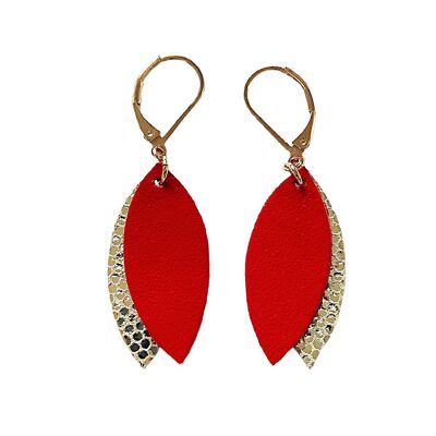 Pendientes cortos MINI-PETALE Rojo