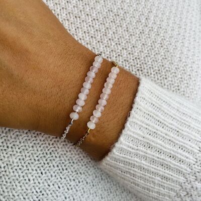 Bracciale Quarzo Rosa