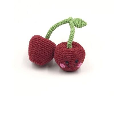 Baby Toy Friendly cherries rattle deep red
