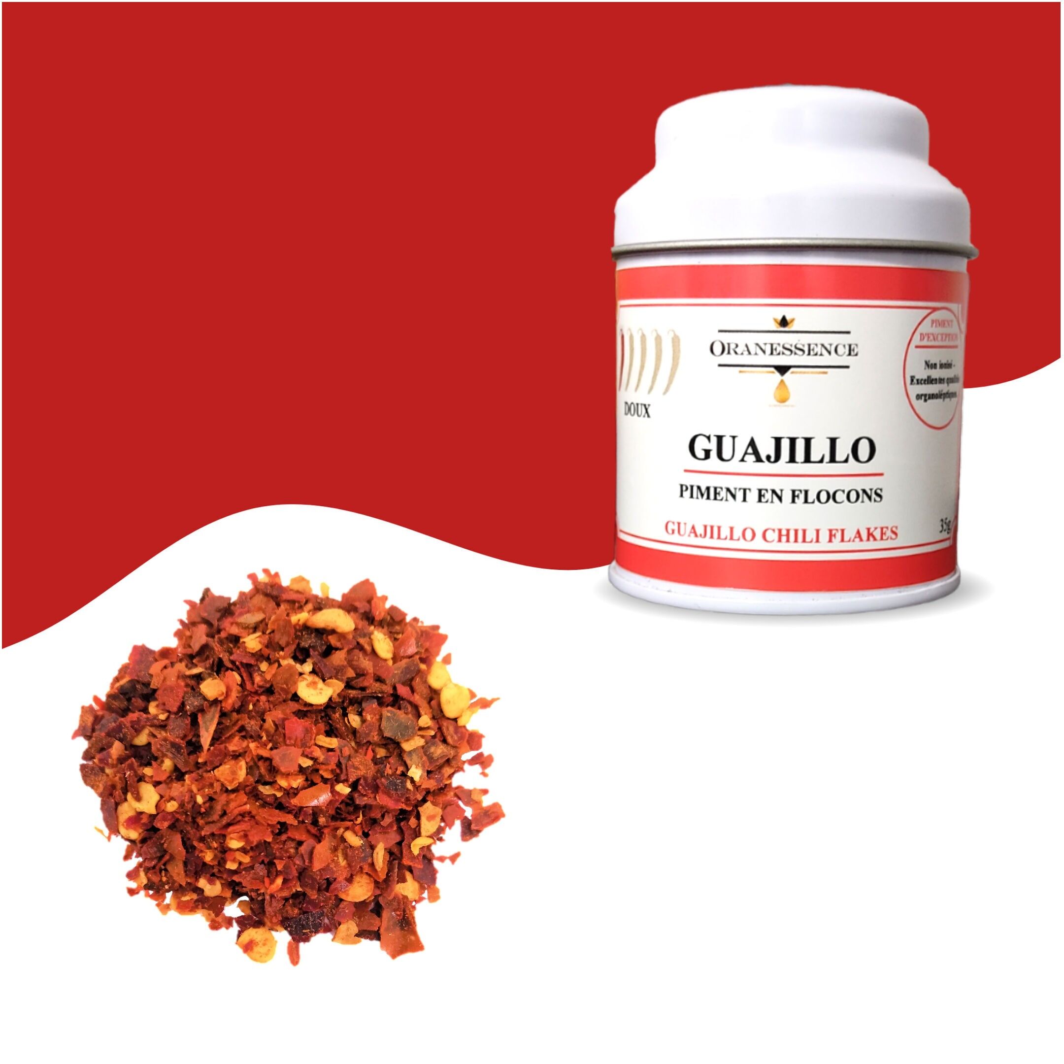 Piment Guajillo en flocons - DOUX