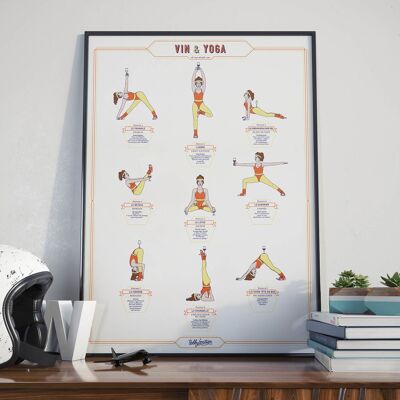 Wine & Yoga WOMEN poster - 50 x 70 cm