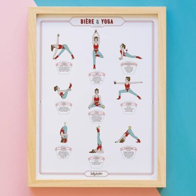 Poster Beer & Yoga WOMEN - 50 x 70 cm