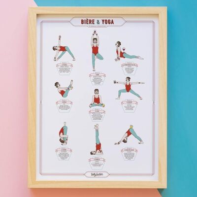 Poster Bier & Yoga HERREN - 50 x 70 cm