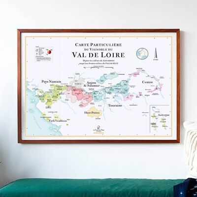 Mappa dei vini della Loira - 50x70 cm