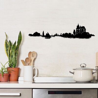 Le château de Pornic et le vieux port (modèle 55 cm)
