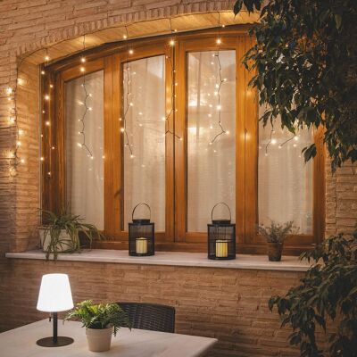 Guirlande LED Rideau Courte 3m Noir Ledkia