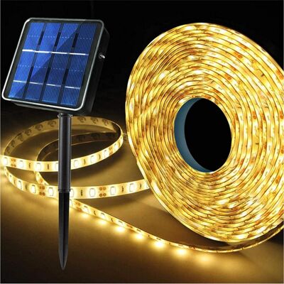 Ruban LED Solaire Extérieur Ledkia 3.7V DC 30LED/m 5m IP65 Largeur 8mm Couper tous les 3cm