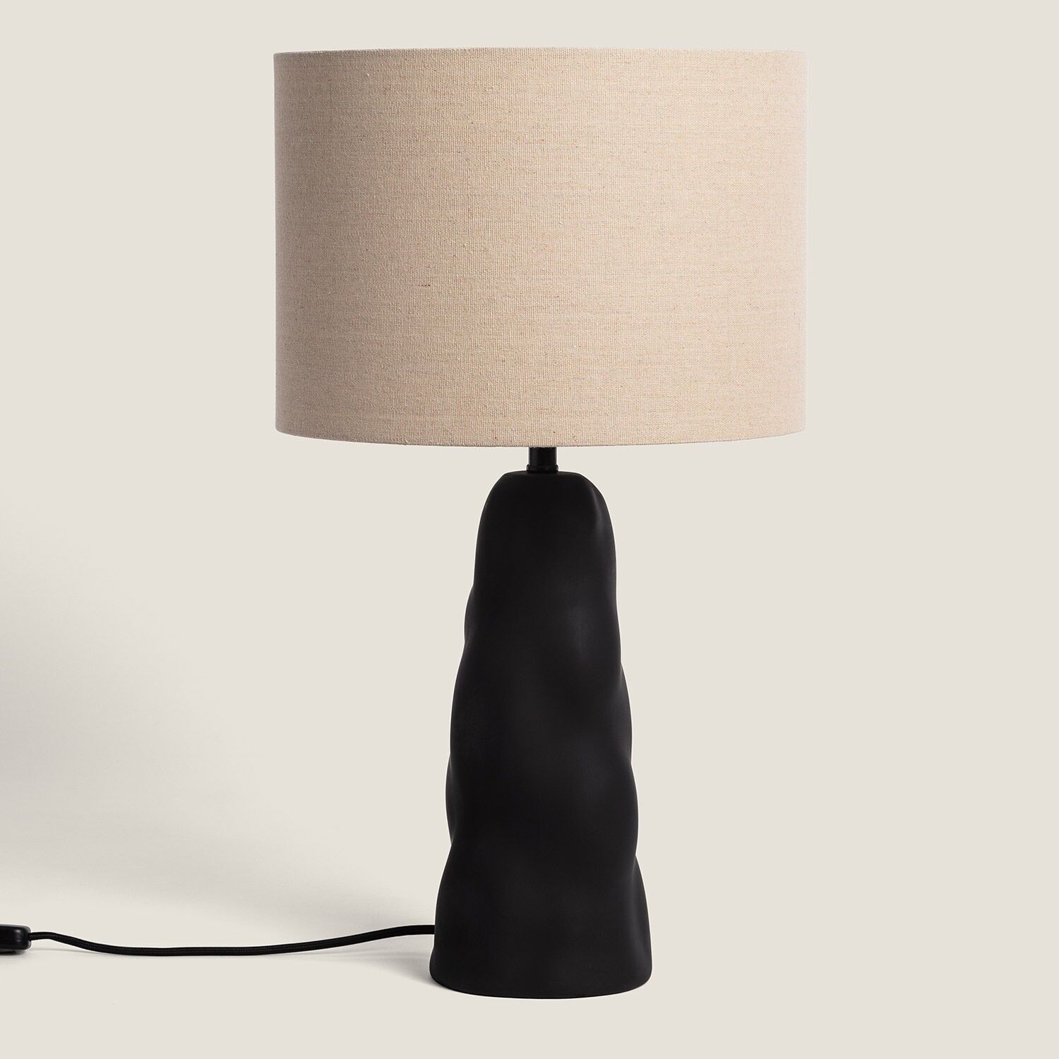 Lampe de table Criss en métal et lin Ledkia