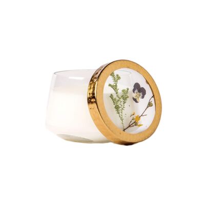 Rosy Rings Lemon Blossom + Lychee Medium Floral Press Candle