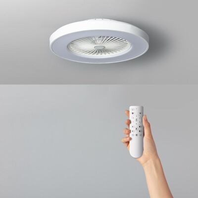 Ventilatore da soffitto silenzioso TECHBREY Dhalia bianco 58 cm con motore DC