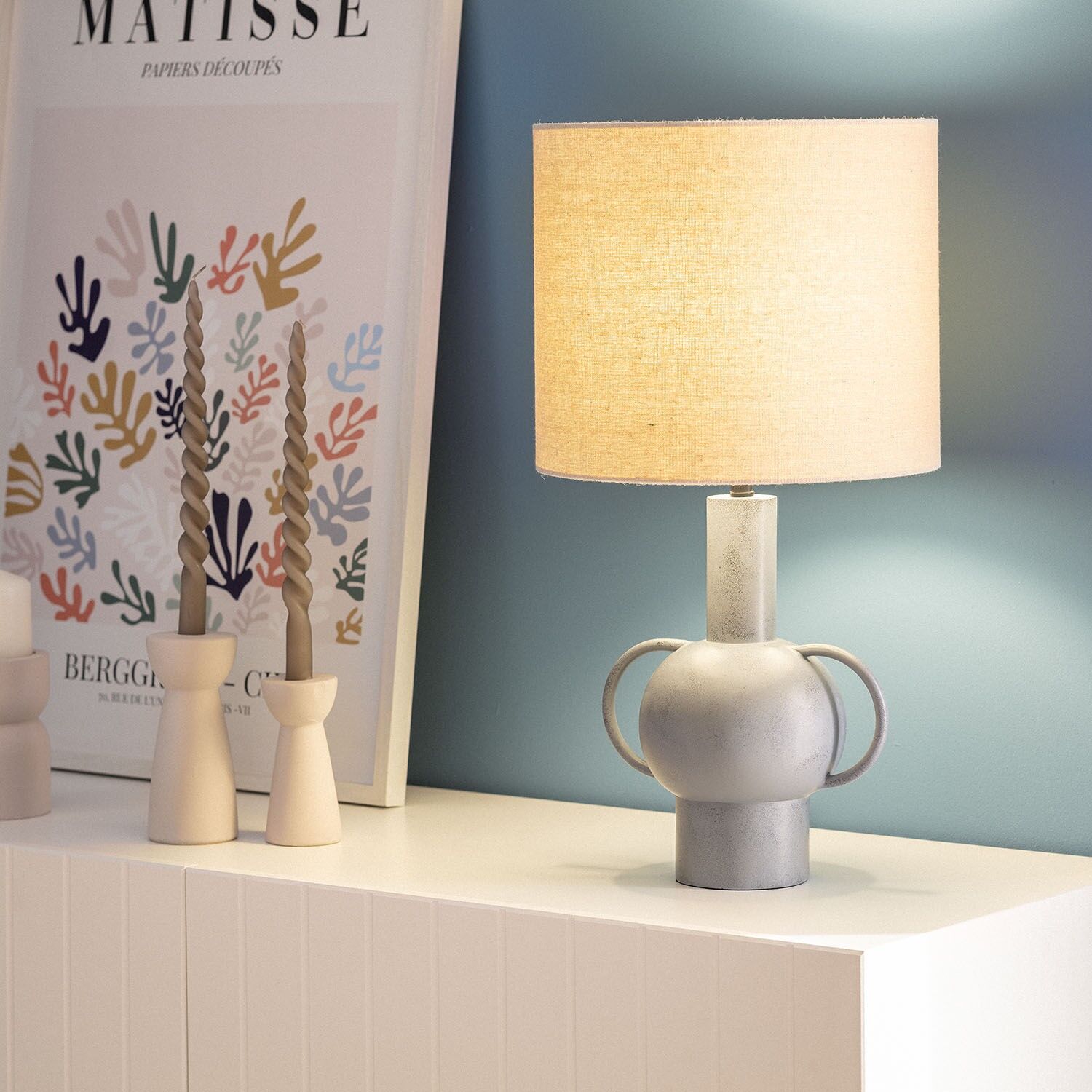 Lampe de table en résine Ledkia Goslar