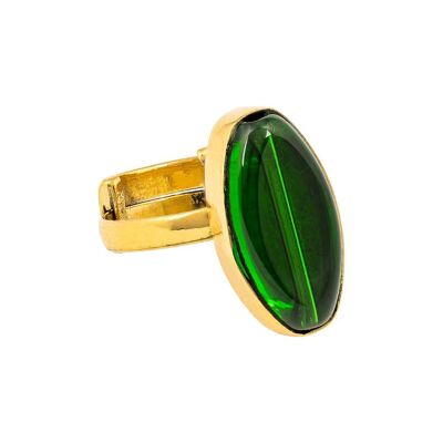 Anello Tena in vetro riciclato e ottone