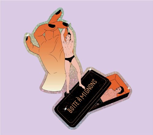 NOUVEAU Sticker pixie dust paillette - Boite à mignons