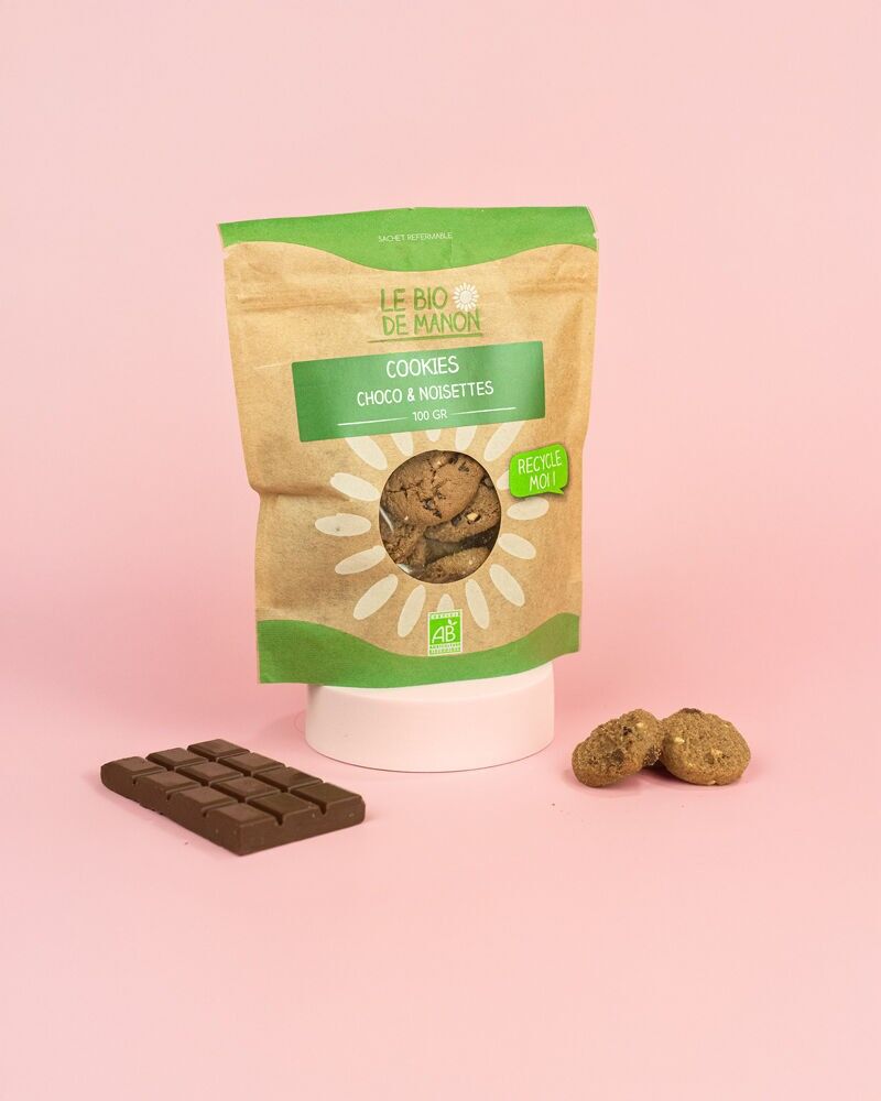 Chocolate & Hazelnut Cookies - Organic - 100g