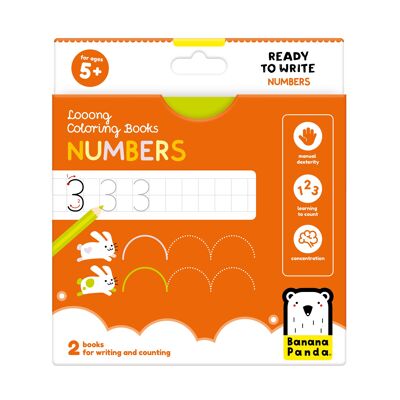 Libros para colorear Looong: números listos para escribir (5+)