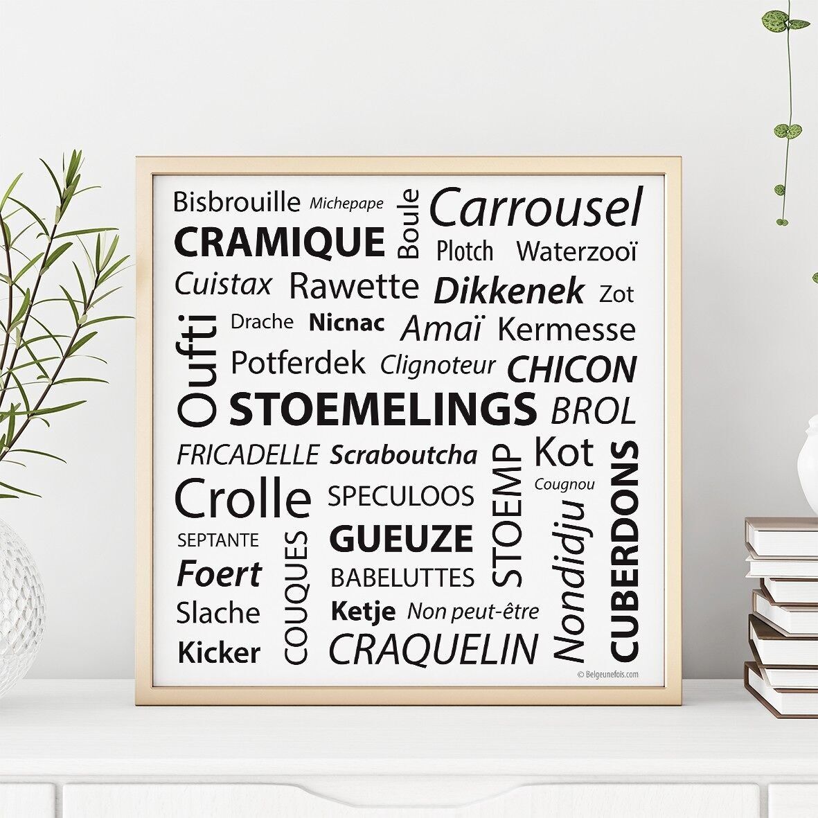 Quadratisches Plakat Belgizismen