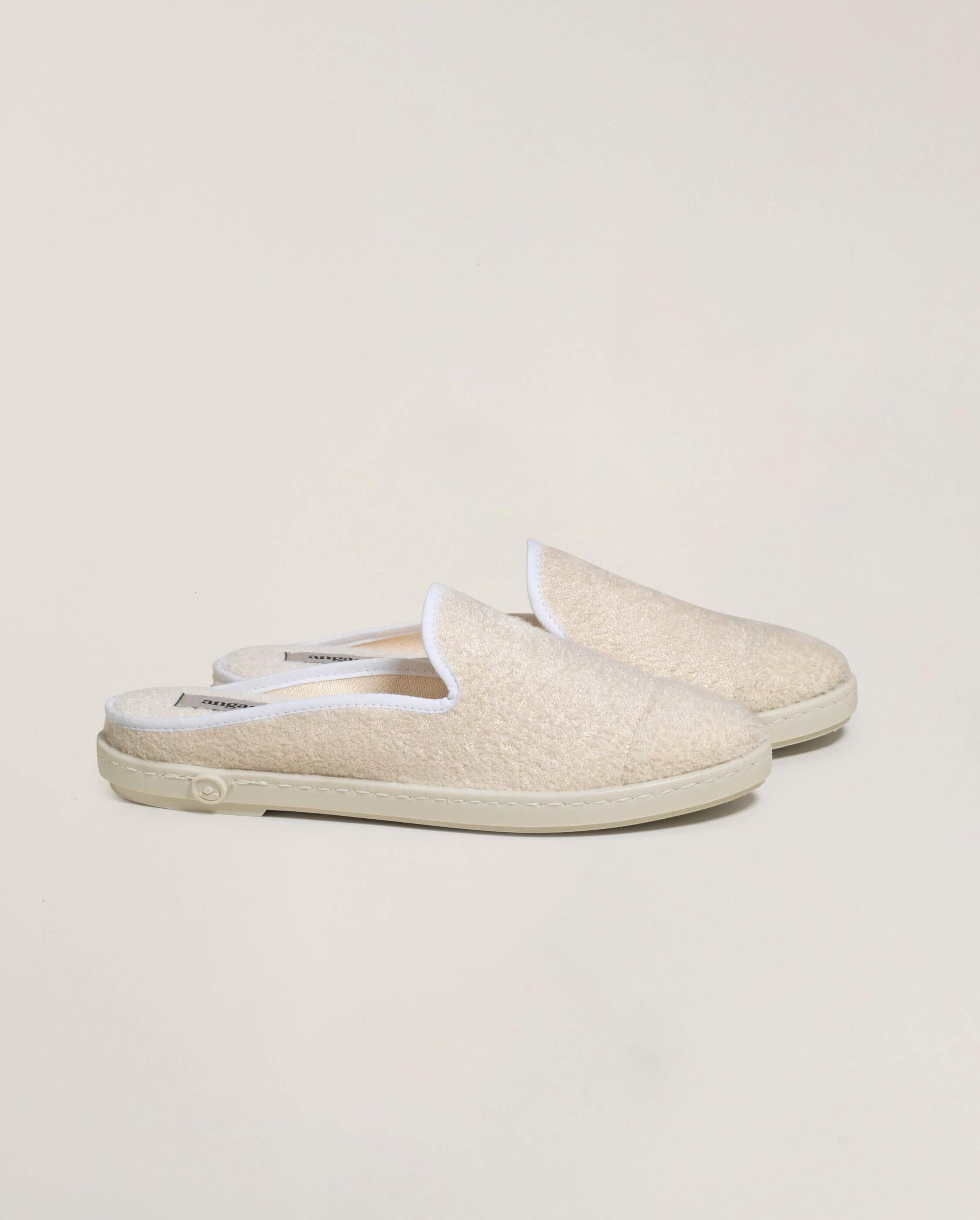 Damen-Pantolette aus Schwamm, Elfenbein