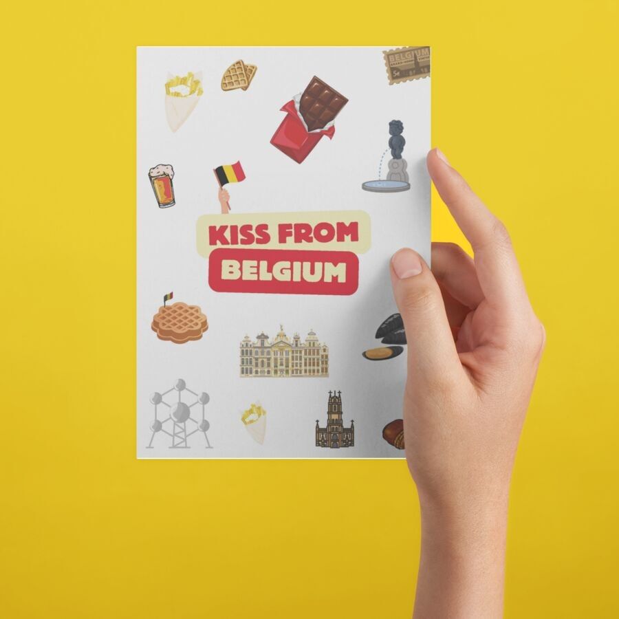 Bacio da cartolina dal Belgio