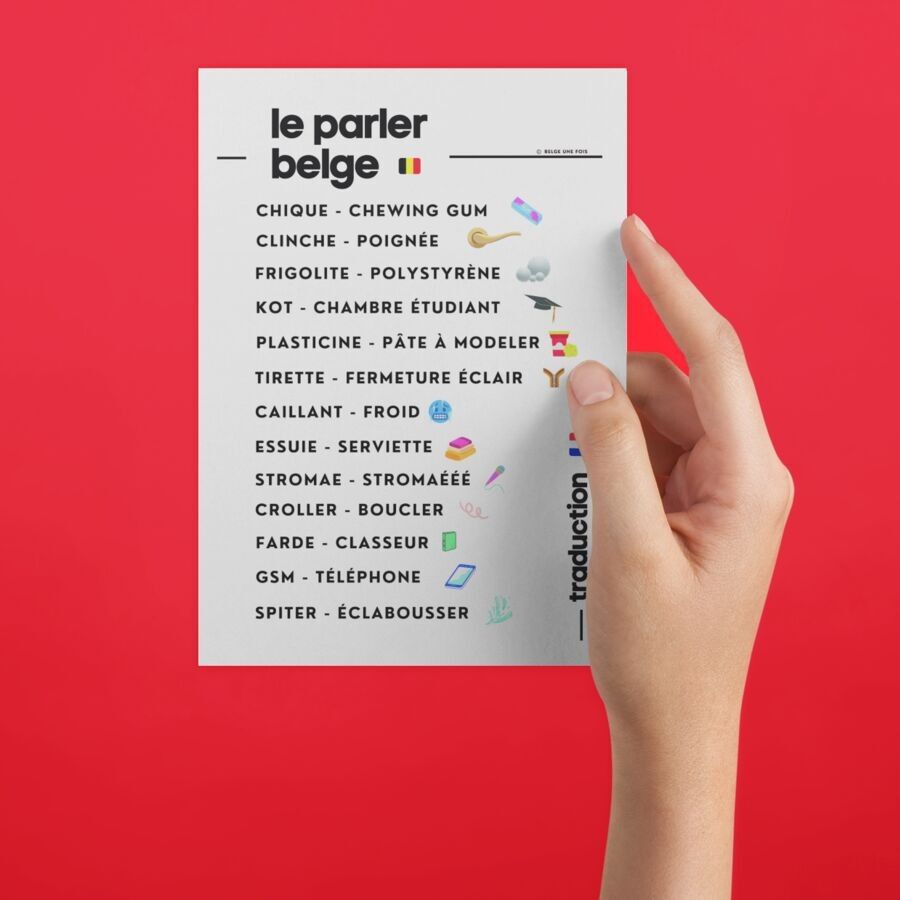 Cartolina illustrata in lingua belga