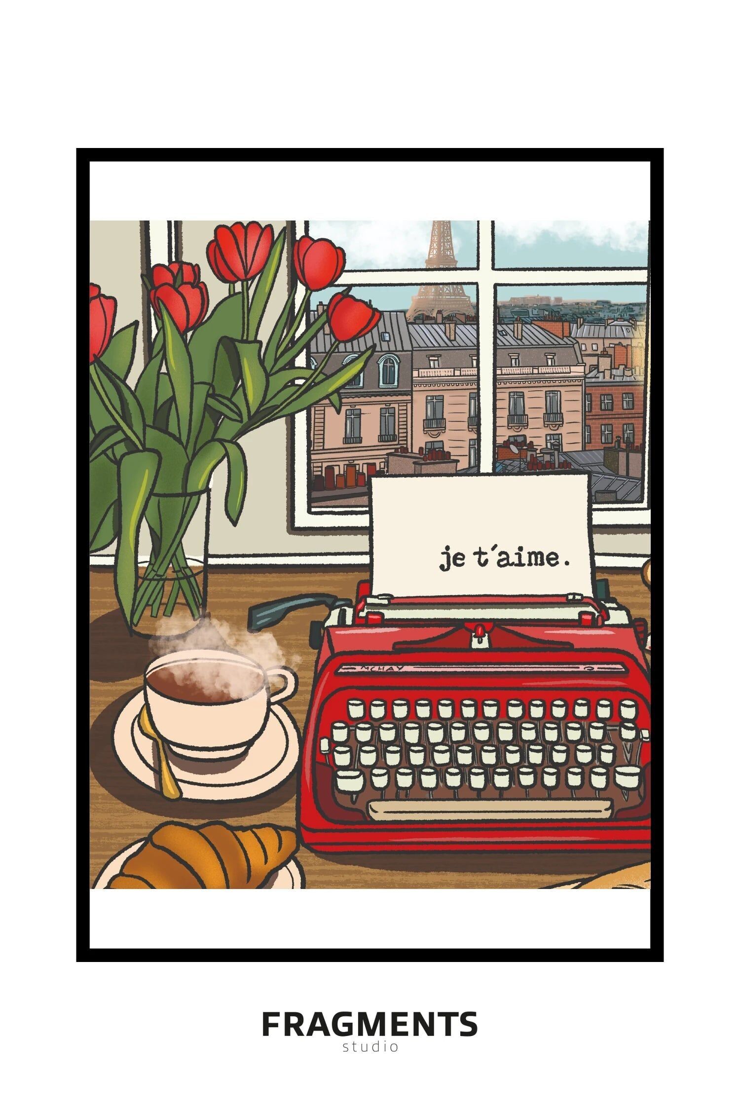 Macchina da scrivere - Parigi ti amo