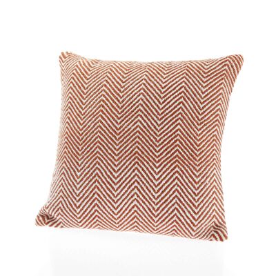 Coussin tissé à chevrons Hug Rug rouille