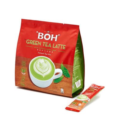 Latte de té verde BOH, 12 porciones