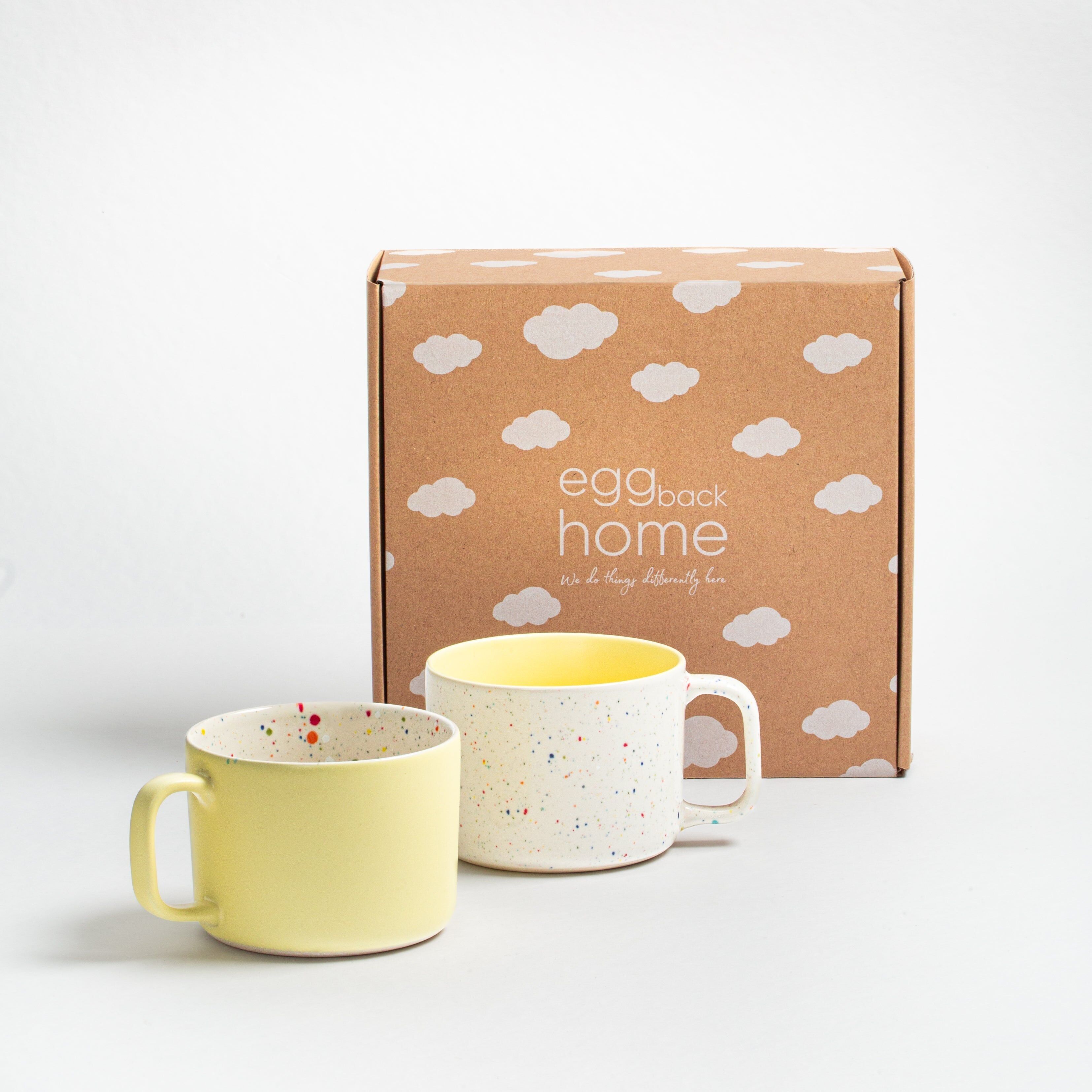 Breeze Party In/Out Stoneware Duo Set Mug 450ml Yellow