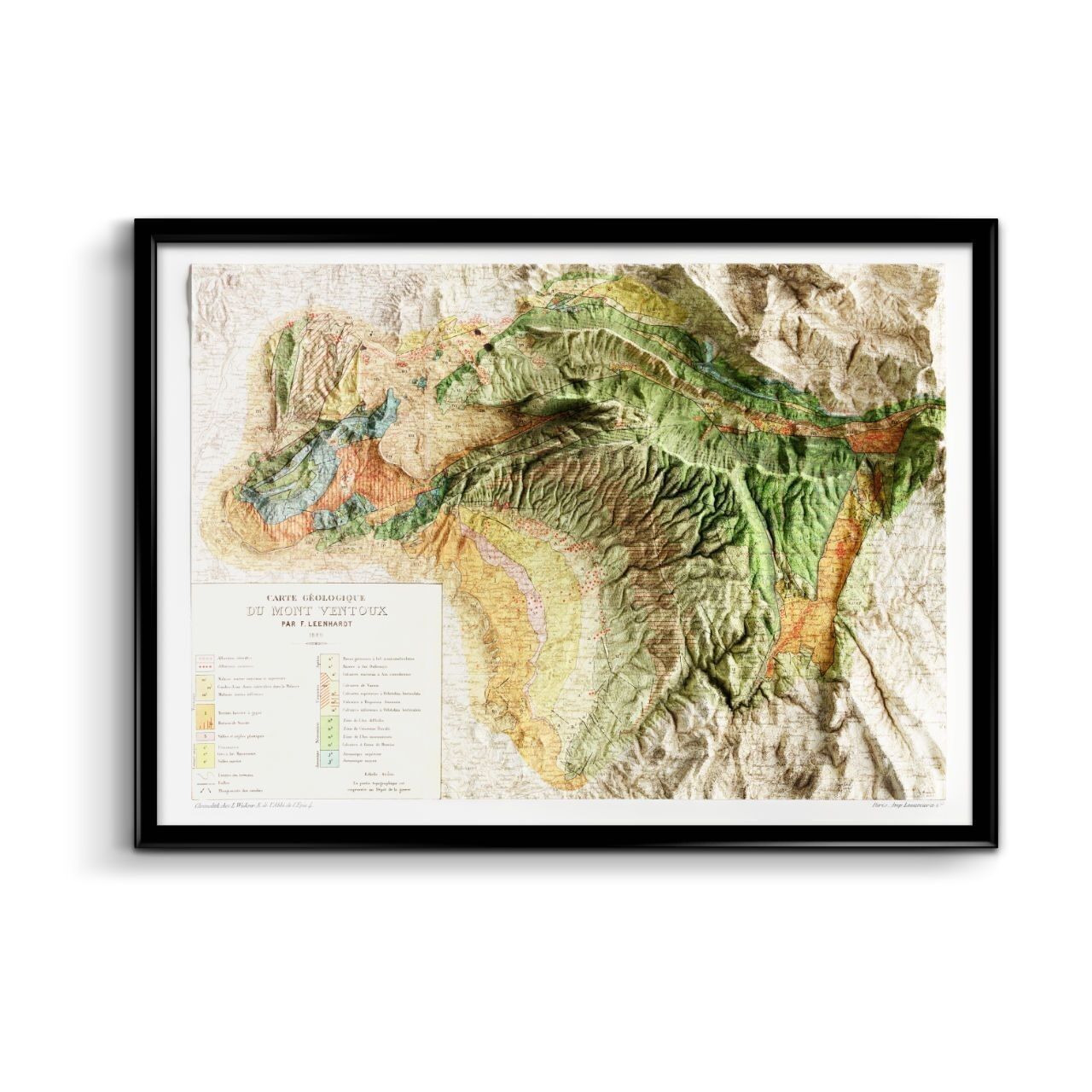 Carta geologica del Mont Ventoux 1880