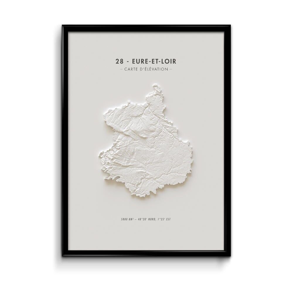 Mappa altimetrica dell'Eure-et-Loir