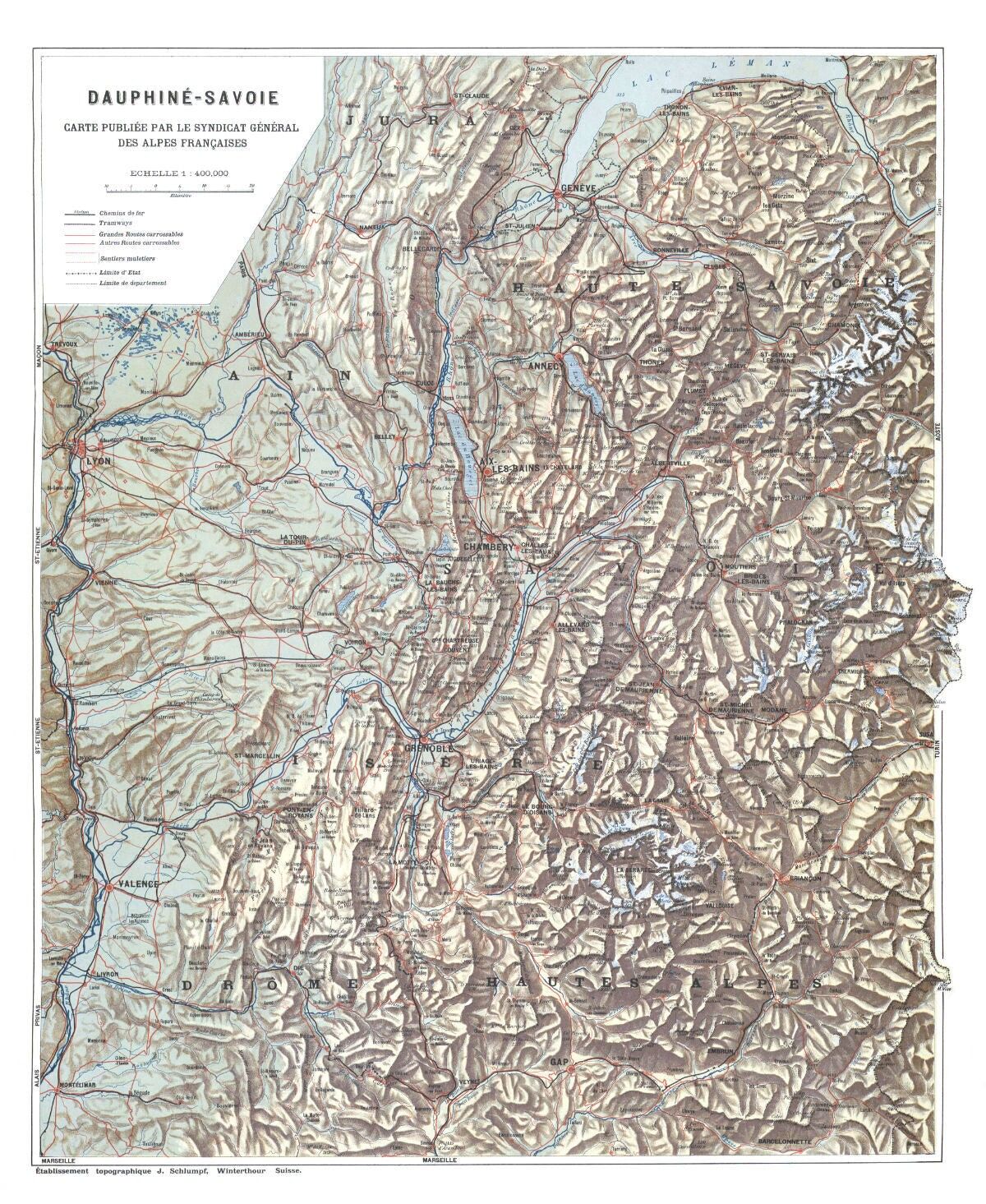 Mappa del Delfinato-Savoia