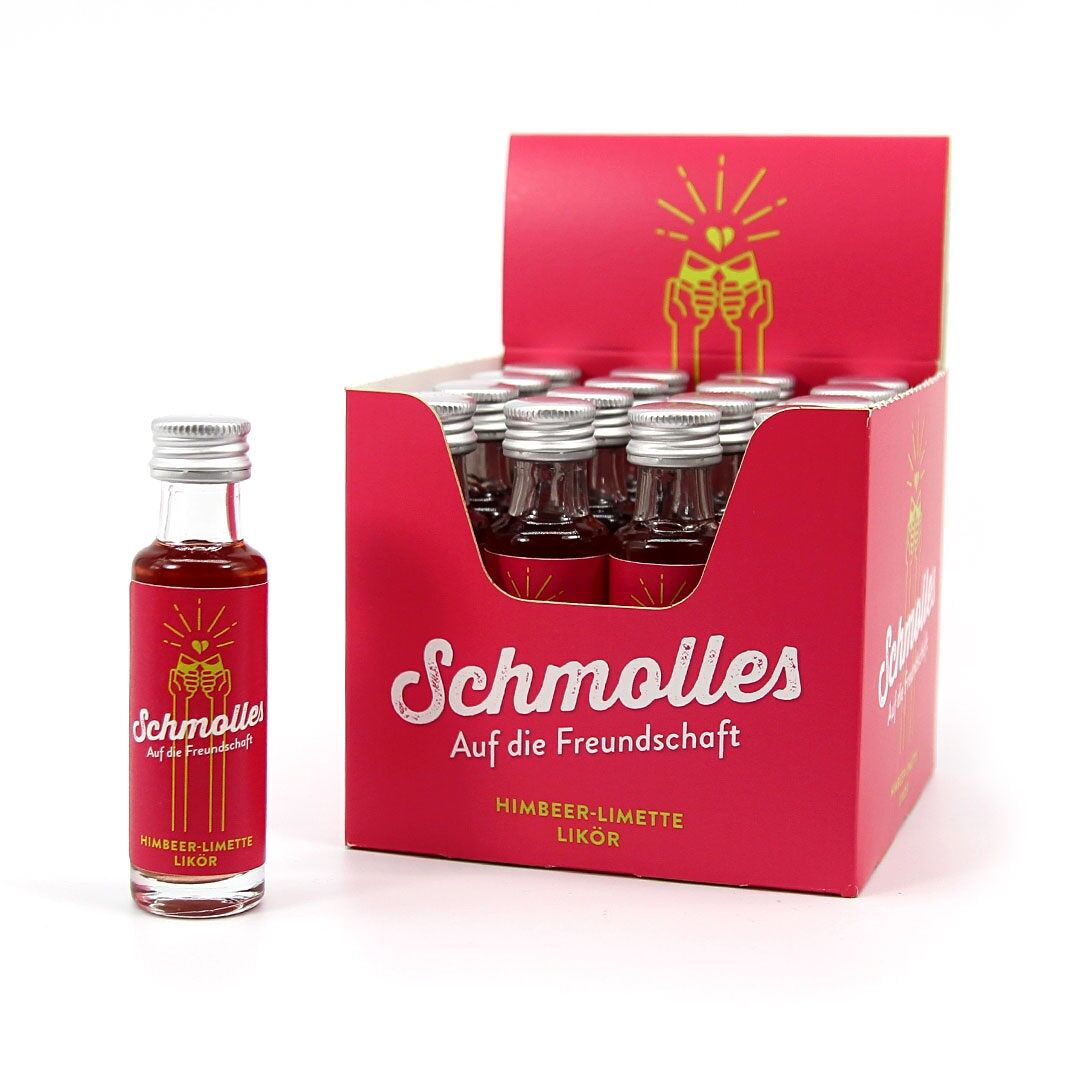 Licor Schmolles de Frambuesa y Lima - 16 x 2cl