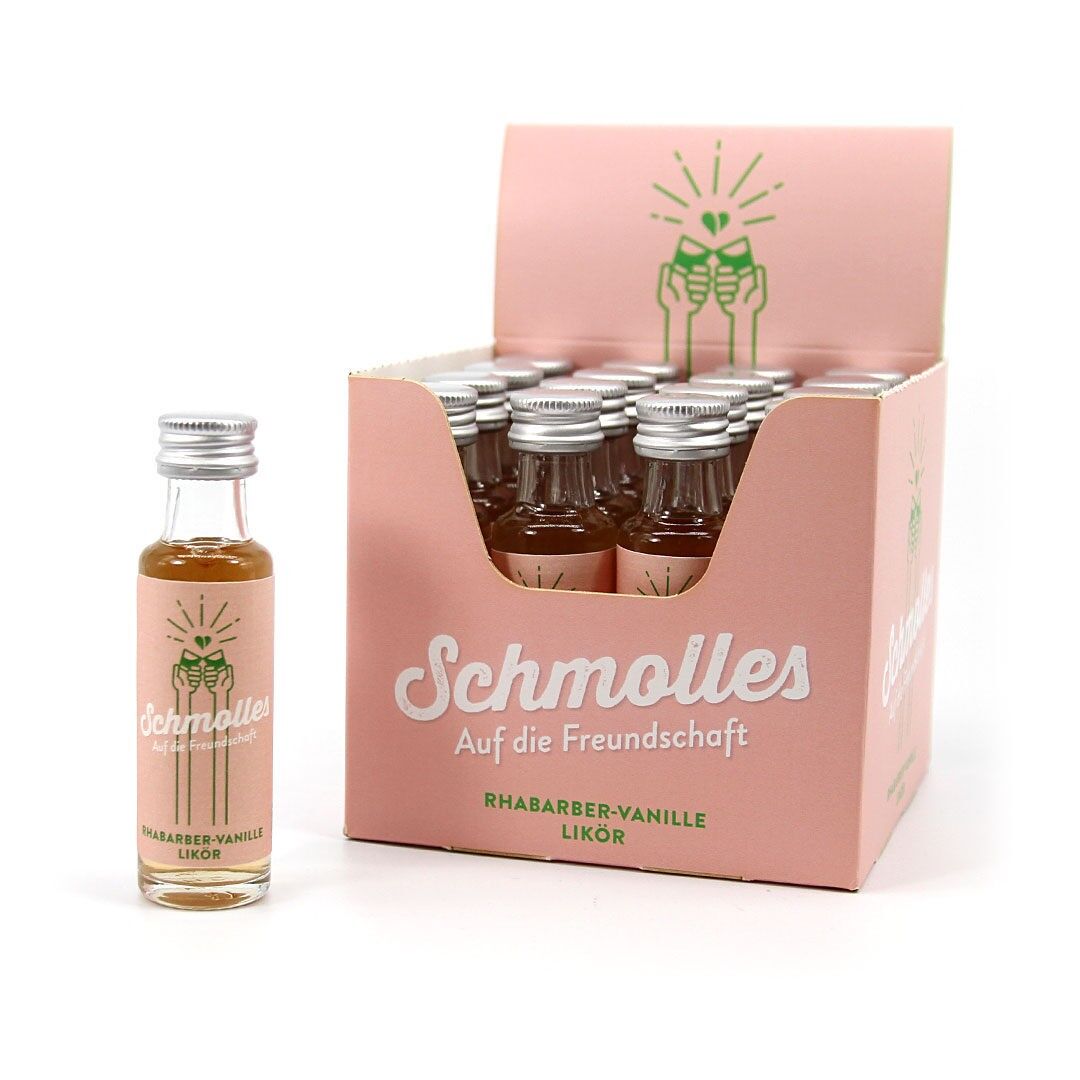 Licor de ruibarbo y vainilla Schmolles - 16 x 2 cl