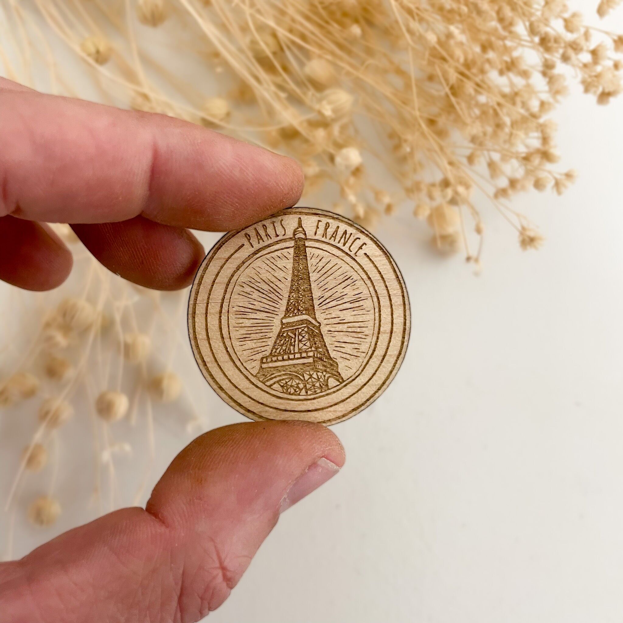 Magnet tour eiffel en bois