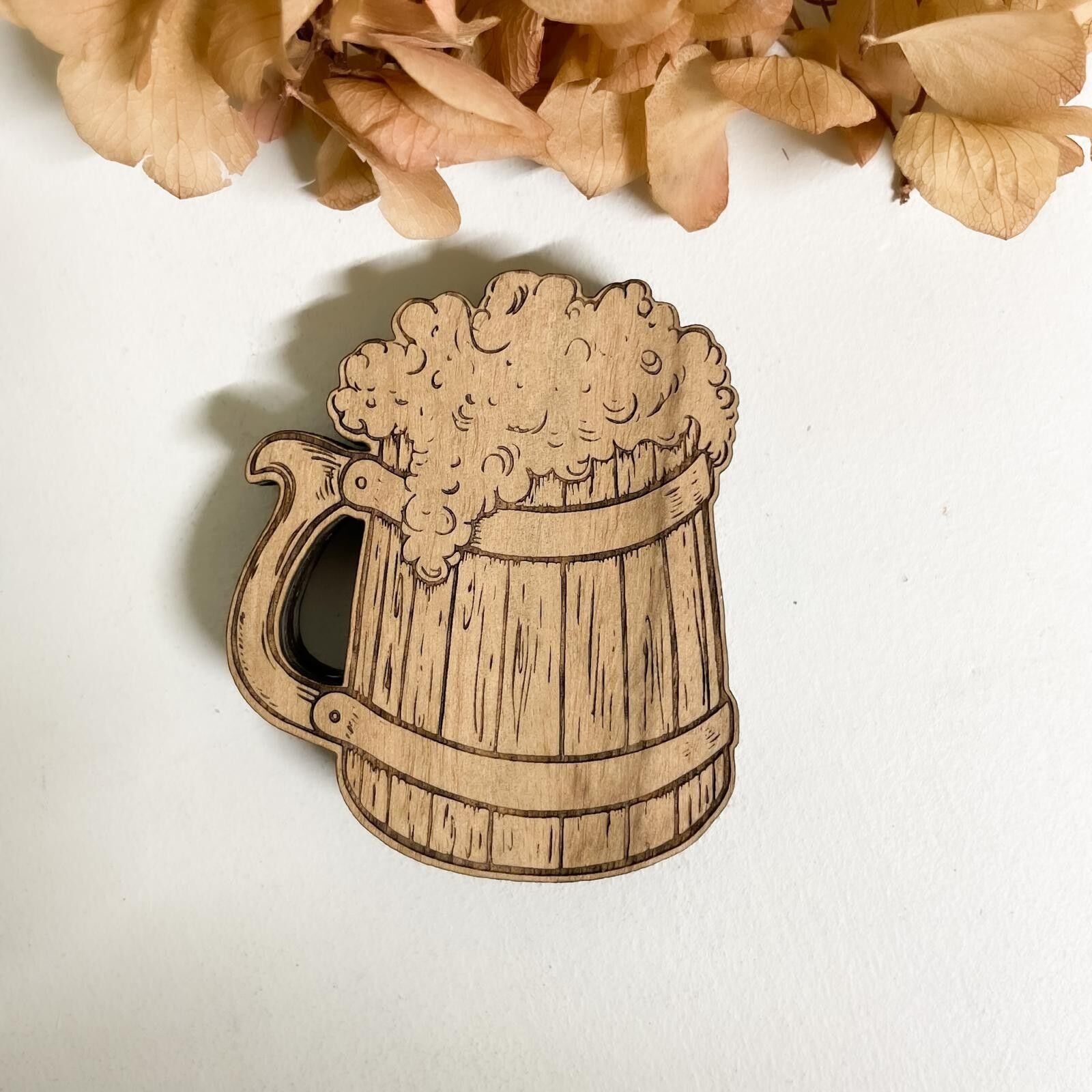 Abridor de botellas de cerveza de madera