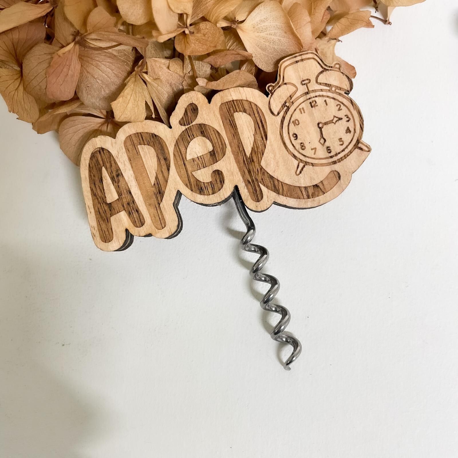 Sacacorchos de madera para aperitivos